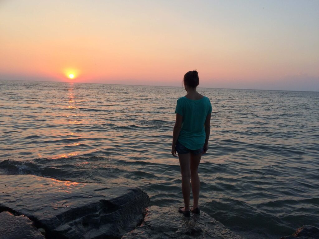 Katlyn overlooking lake Ontario