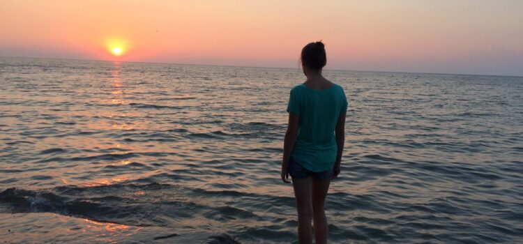 Katlyn overlooking lake Ontario